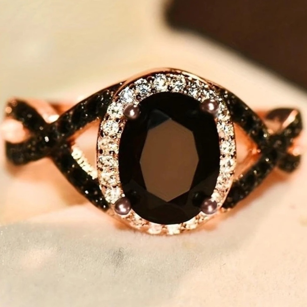 GOLD FLOWER BRIDAL RING - Picture 3 of 4